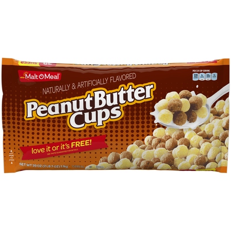 Malt-O-Meal Breakfast Cereal, Peanut Butter Cups, 39 Oz, (Best Peanut Butter Cereal)