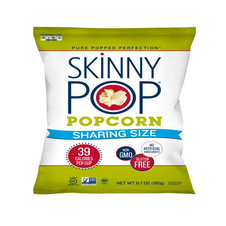 SkinnyPop Popcorn, Original, 6.7oz Sharing Size, Gluten-Free Popcorn ...