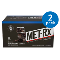 (2 Pack) MET-Rx Big 100 Protein Bar, Super Cookie Crunch, 32g Protein, 9 Ct