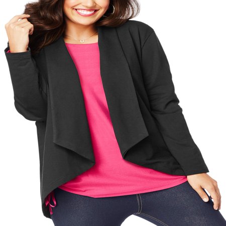 - Plus-Size Women's French Terry Flyaway Cardigan
