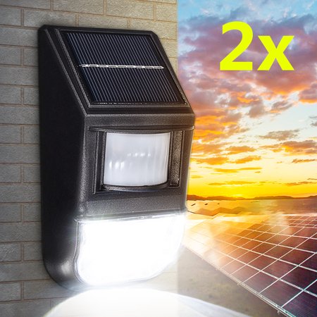 1 Solar Floodlight - 2PCS 50LED Super Bright Waterproof Solar Wall Lights with PIR Motion Sensor, Outdoor Security Flood Night Lights for Garden Back Door Patio Backyard Stairs Landscape