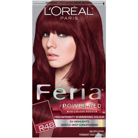 L'Oreal Paris Feria Permanent Hair Color, R48 Intense Deep ...