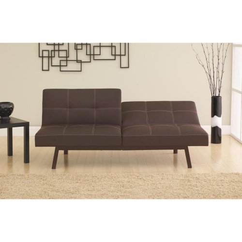 Delaney Faux Leather Futon Sofa Bed, Multiple Colors