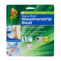 Duck Brand Heavy-Duty Weatherstrip Seal for Medium Gaps, .38 in. x .25 in. x 17 ft.