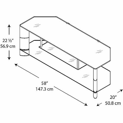 Bush Furniture Segments Collection TV Stand, for TVs up to 60'', Prestige Cherry