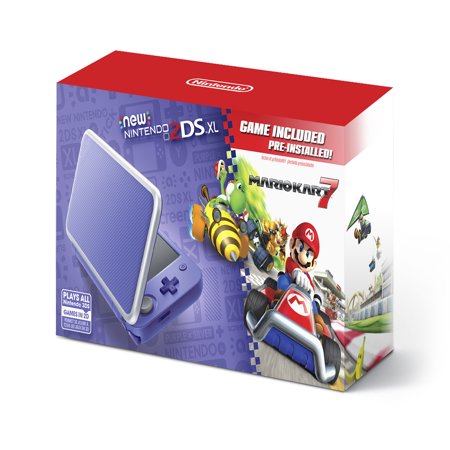 New Nintendo 2DS XL System w/ Mario Kart 7 Pre-installed, Purple ...