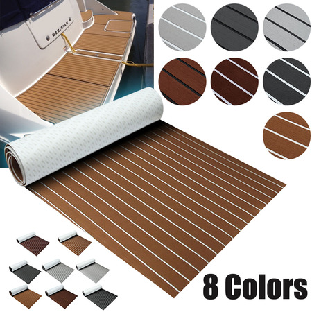 11 Color Marine EVA Foam Decking Boat Sheet Faux Teak Decking Yacht Flooring EVA Foam Floor Sheet Self-Adhesive (Best Plywood For Boat Floor)