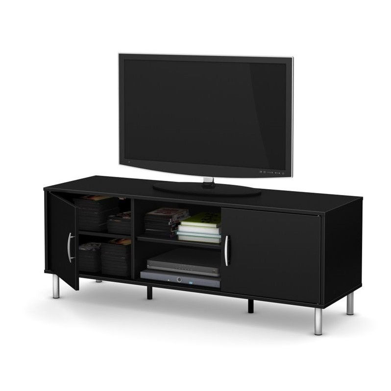 South Shore Renta 2 Door 58'' Wood TV Stand in Black