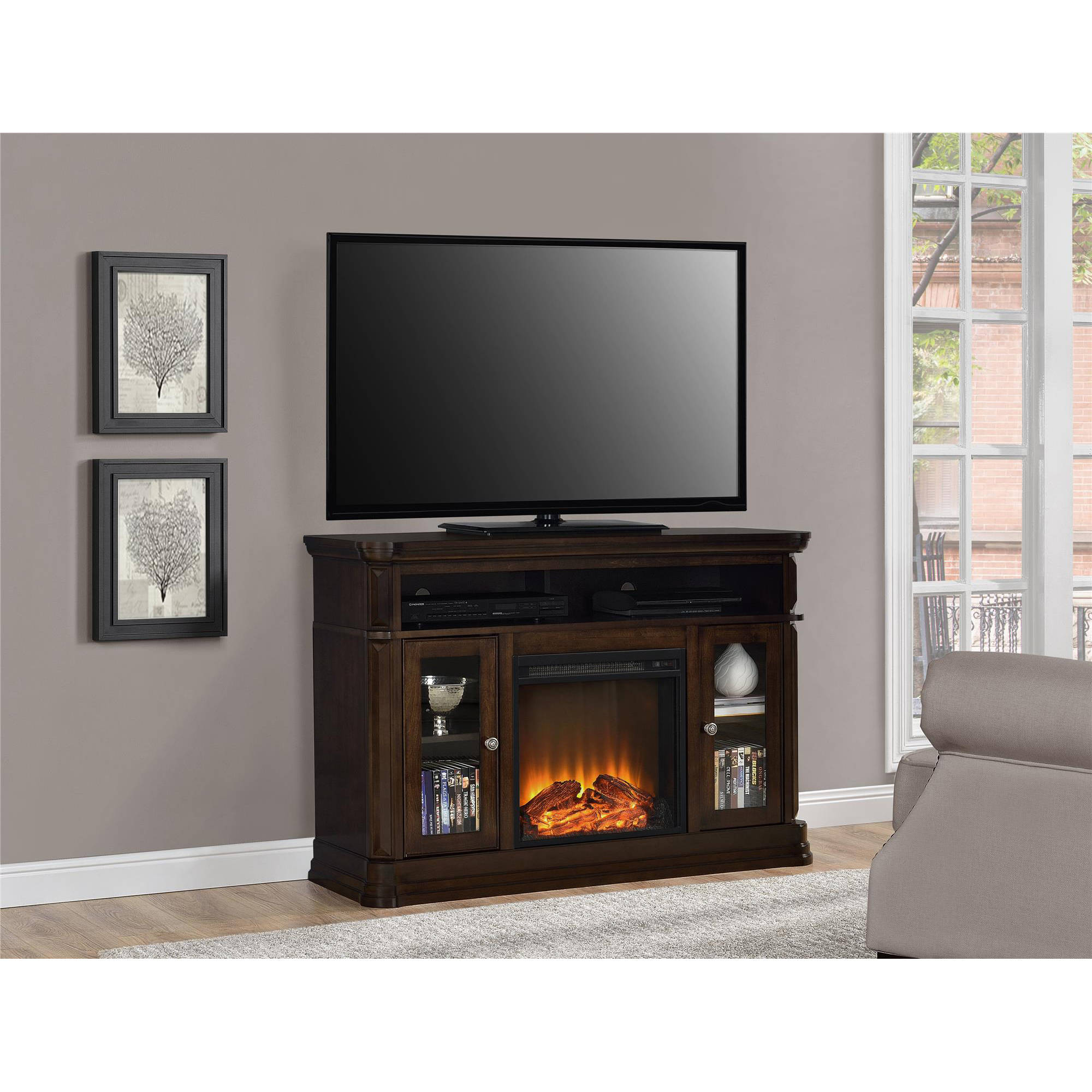 Brooklyn Fireplace TV Console for TVs up to 50'', Espresso