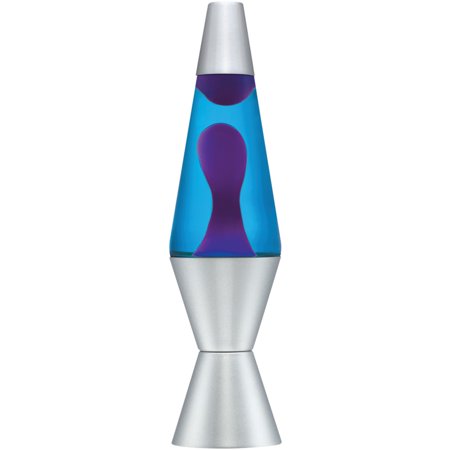 Lava The Original 14 5 Inch Silver Base Lamp With Purple Wax
