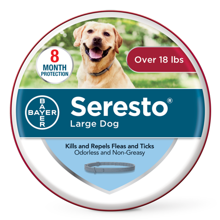 Seresto Flea and Tick Prevention Collar for Large Dogs, 8 Month Flea and Tick (Best Flea Collars For Cats And Dogs)