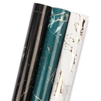 WRAPAHOLIC Gift Wrapping Paper Roll - Marble Design Mini Roll - 17.3 inch X 120 inch Per Roll-3 Rolls