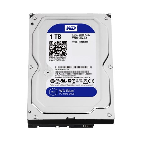 WD Blue 1TB Desktop Hard Disk Drive - 7200 RPM SATA 6 Gb/s 64MB Cache 3.5 Inch - (Best Internal Hard Drive 2019)