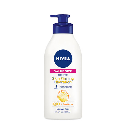 NIVEA Skin Firming Hydration Body Lotion, 33.8 fl (Best Drugstore Firming Lotion)