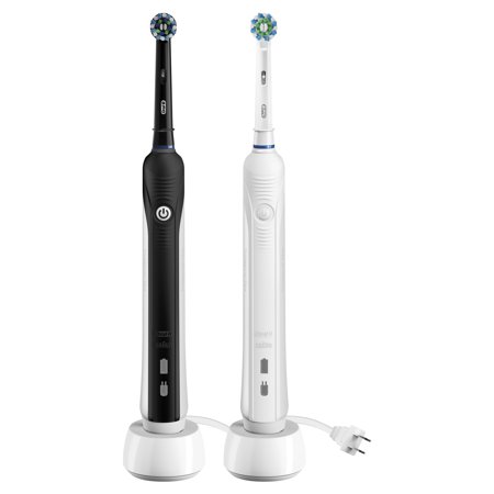 Oral-B Pro 1000 ($20 Mail-In Rebate Available) CrossAction Electric Toothbrush, Powered by Braun, Black and White, Pack of