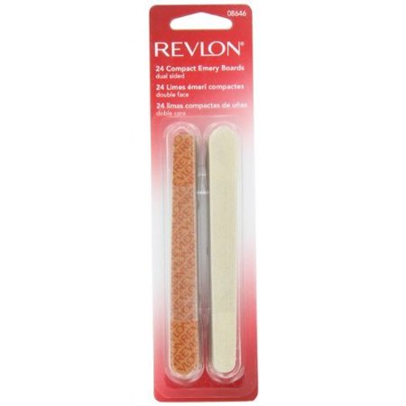 Revlon Nail Buffer - Revlon Compact Emery Boards Dual Sided - 24 CT