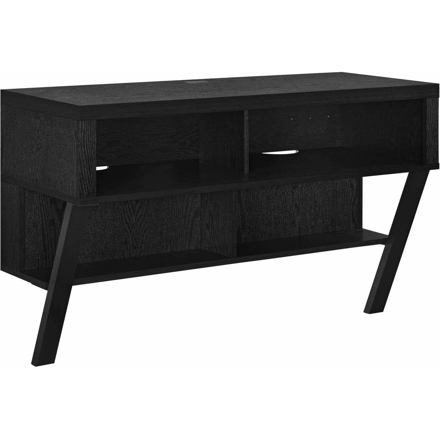 Altra Wall-Mounted TV Stand for TVs up to 47'', Black Oak Finish