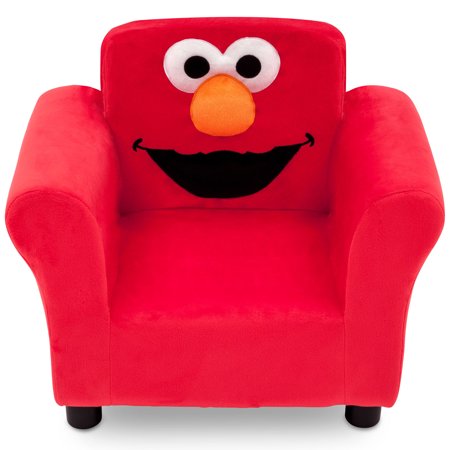 Childrens Upholstered Baseball Chair - Sesame Street Elmo Kids Upholstered Chair by Delta Children