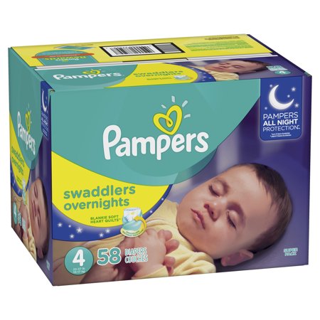 Pampers Swaddlers Overnights Diapers (Choose Size and Count)