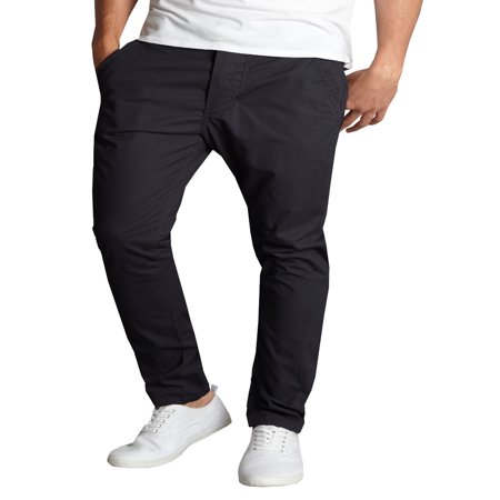 Mens Cotton Chino Pants Slim Fit Casual Stretch