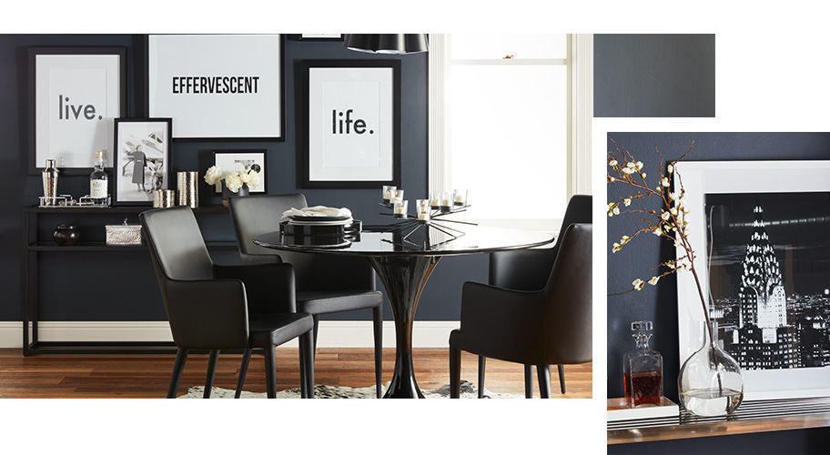 A modern style page of furniture and decor. Links to where to shop for modern home designs.