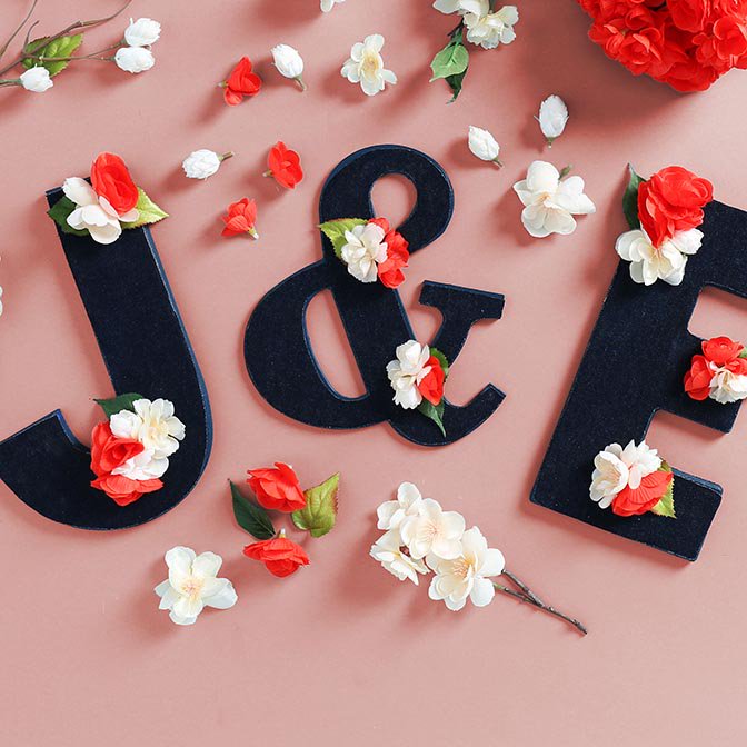 Floral & Fabric Wood Letters How-to