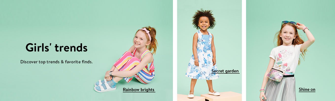 Girls' trends. Discover top trends & favorite finds featuring rainbow brights, secret garden and shine on. Girls' trends. Discover top trends & favorite finds featuring rainbow brights, secret garden and shine on.