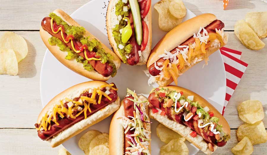 Image result for hot dog with all the fixings
