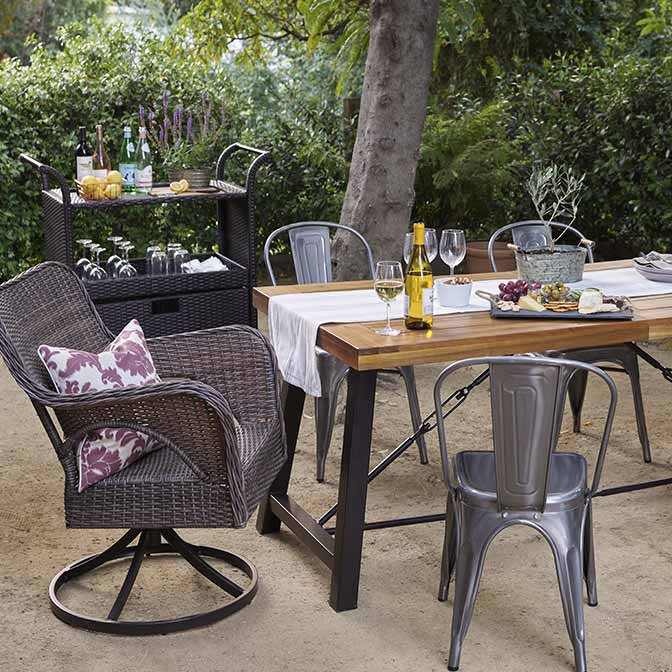 Patio Furniture - Walmart.com Chic hanging chairs. Give your patio a farmhouse feel. - Patio Furniture - Walmart.com