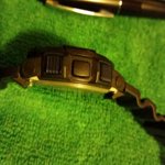 casio men's twin sensor watch blue accents